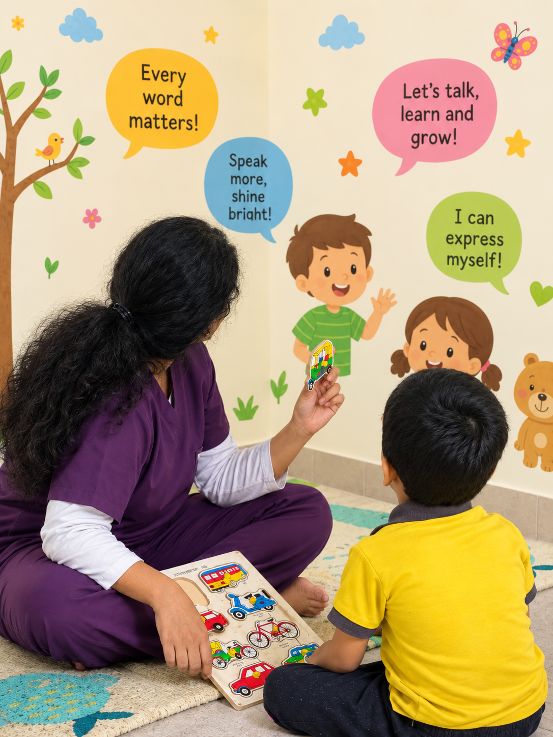 Child receiving developmental therapy